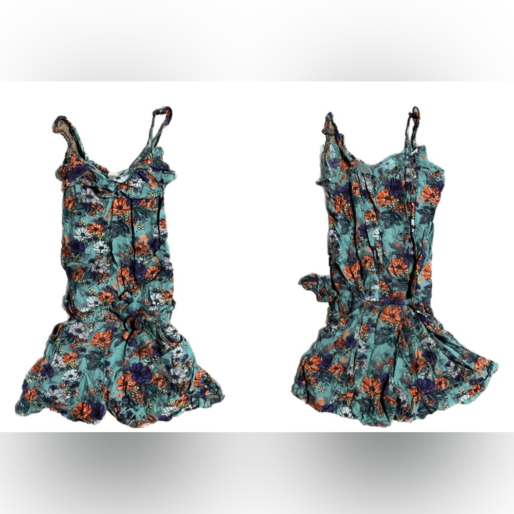 Garcia Blue Floral Pattern Romper - Size M